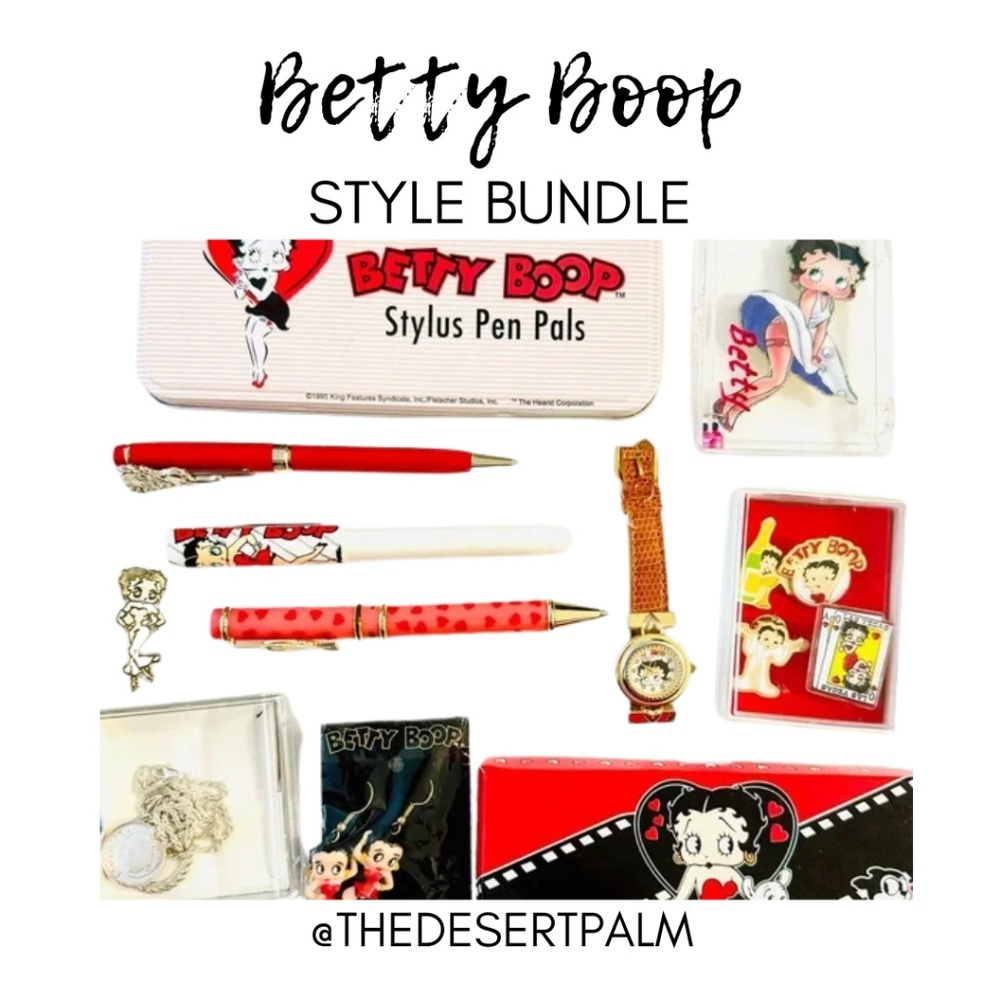 Betty Boop Collectors Bundle 💋✨ | Vintage Pens + Watch + Jewelry + Accessories